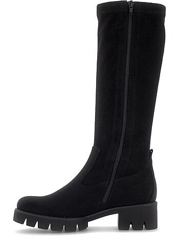 Bottes en cuir velours
