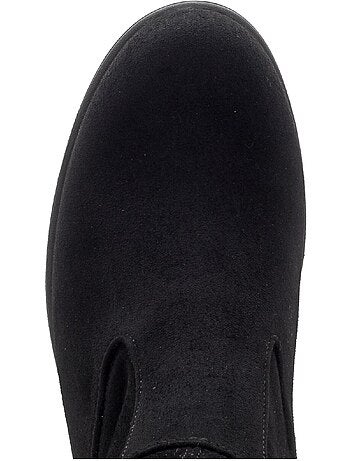 Bottes en cuir velours