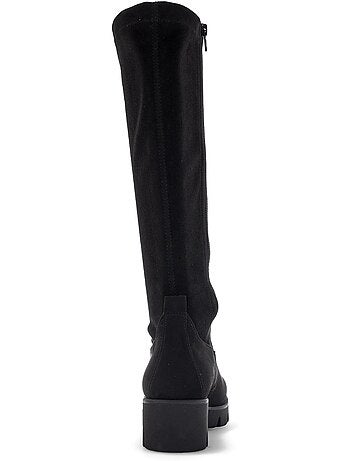 Bottes en cuir velours