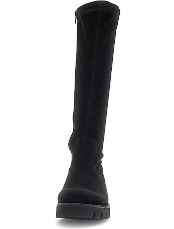 Bottes en cuir velours