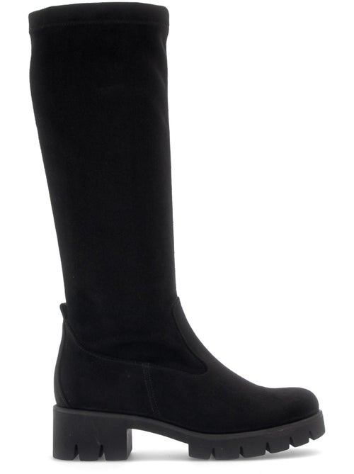 Bottes  en cuir velours - Kiabi
