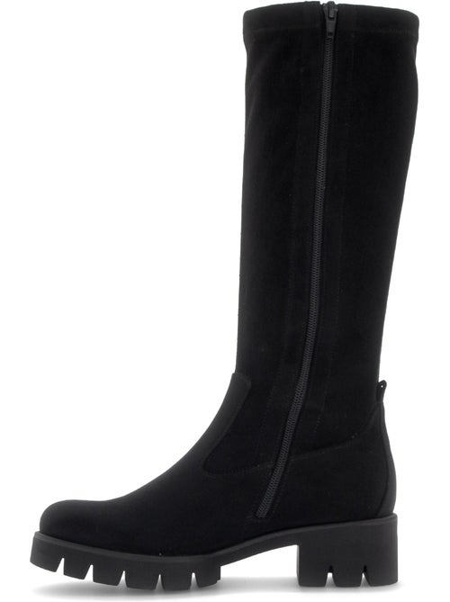 Bottes  en cuir velours - Kiabi