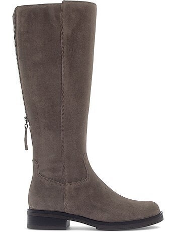 Bottes en cuirs combinés