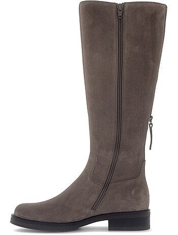 Bottes en cuirs combinés