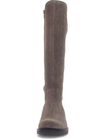 Bottes en cuirs combinés