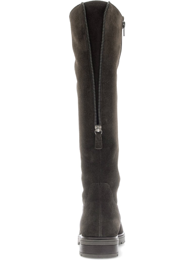 Bottes  en cuirs combinés Marron - Kiabi