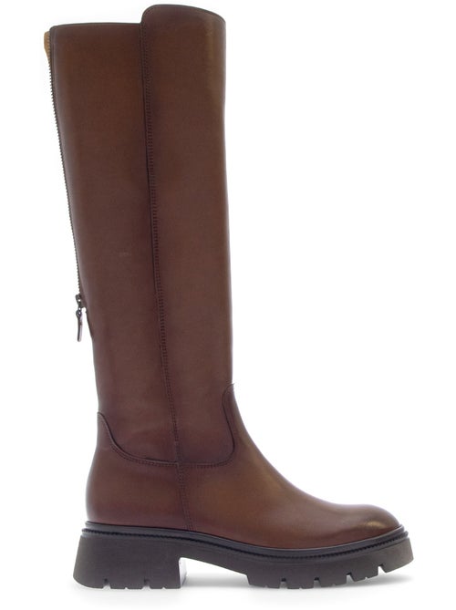 Bottes  en cuirs combinés - Kiabi