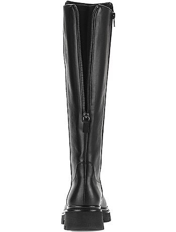 Bottes en cuirs combinés