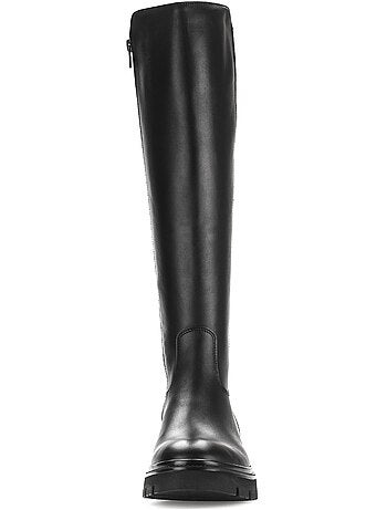 Bottes en cuirs combinés