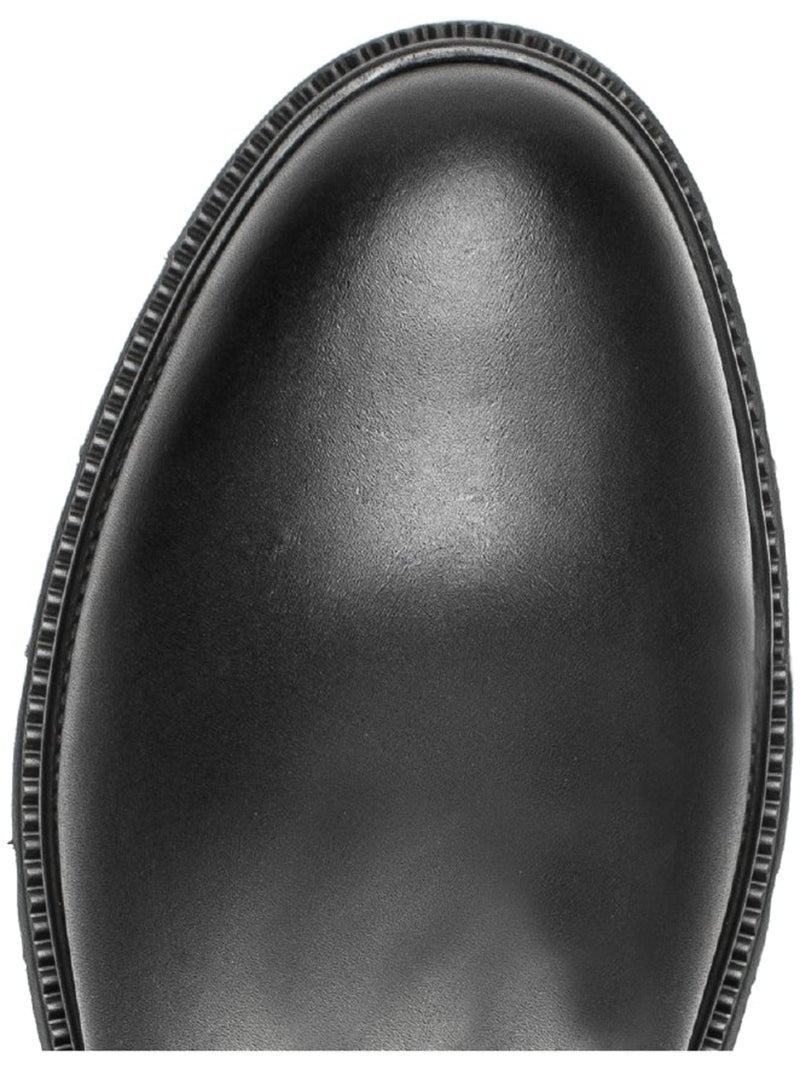 Bottes  en cuirs combinés Noir Noir - Kiabi