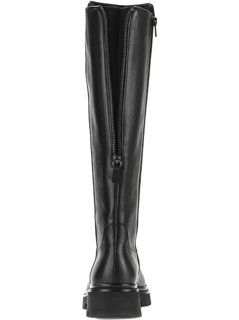 Bottes  en cuirs combinés Noir Noir - Kiabi