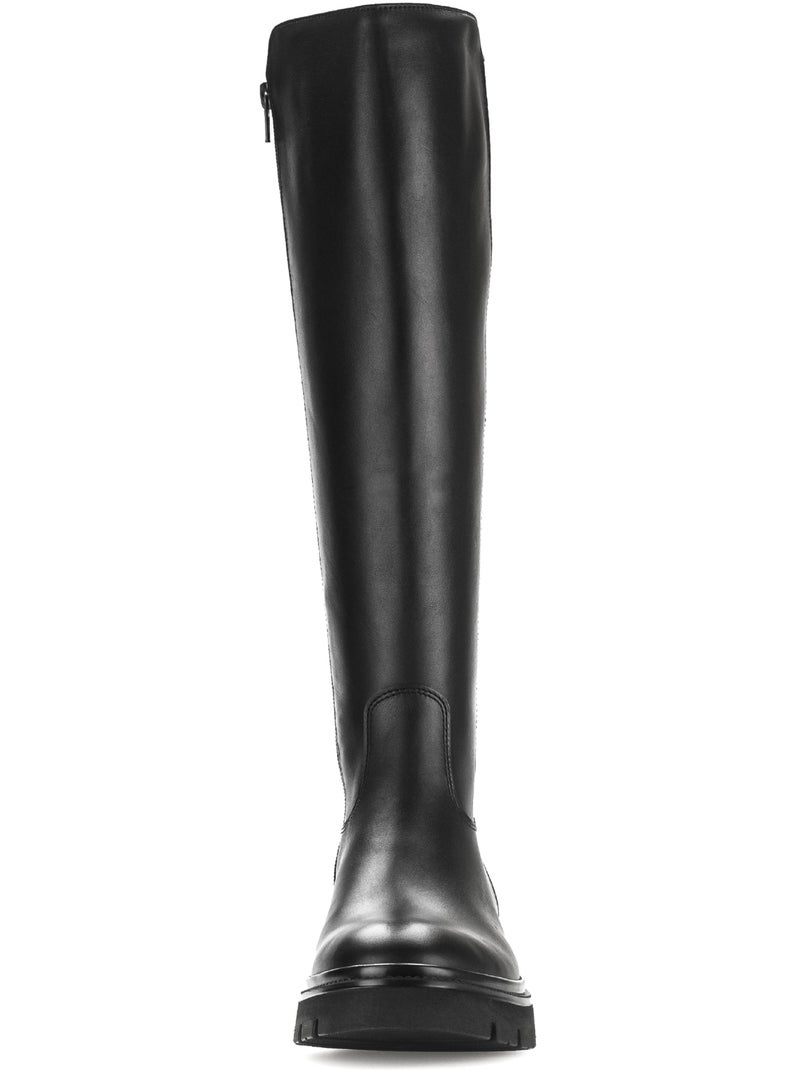 Bottes  en cuirs combinés Noir Noir - Kiabi