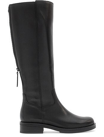Bottes en cuirs combinés