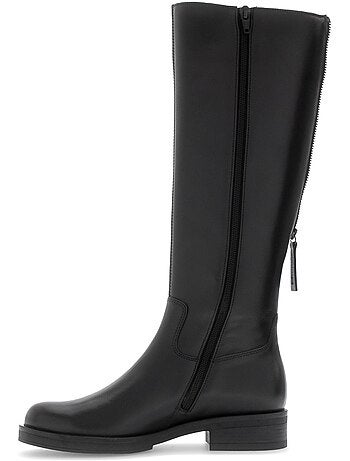 Bottes en cuirs combinés