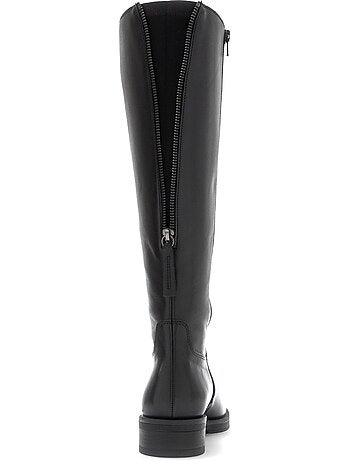 Bottes en cuirs combinés
