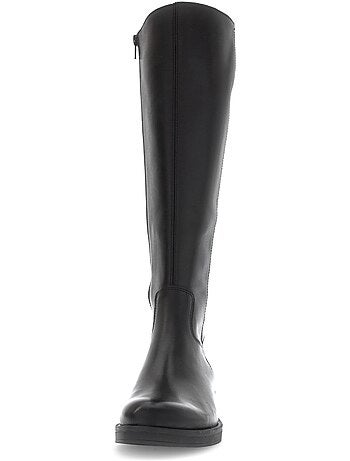 Bottes en cuirs combinés