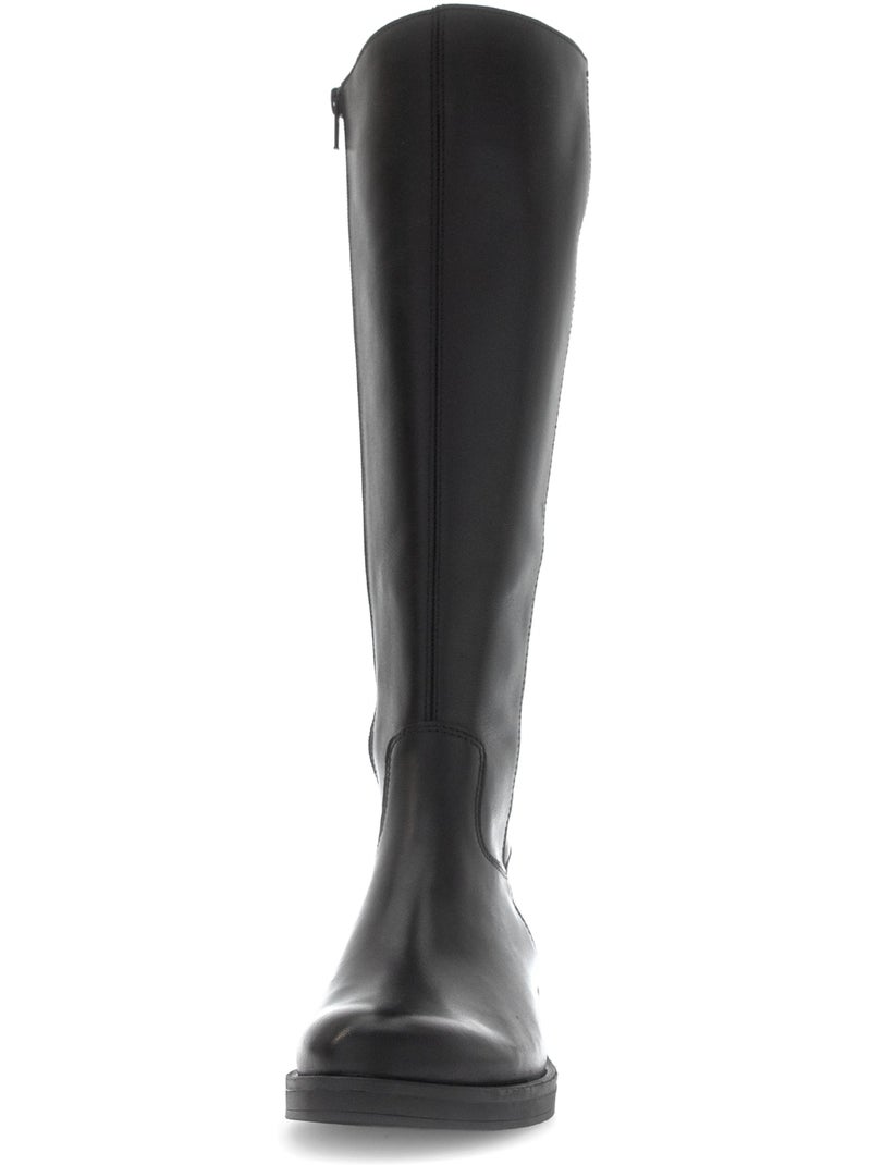 Bottes  en cuirs combinés Noir Noir - Kiabi