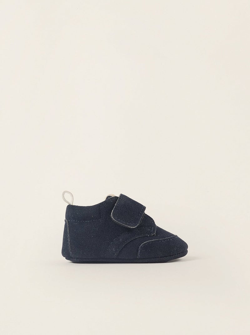 Bottes en Daim avec Bride à Scratch Bleu foncé - Kiabi