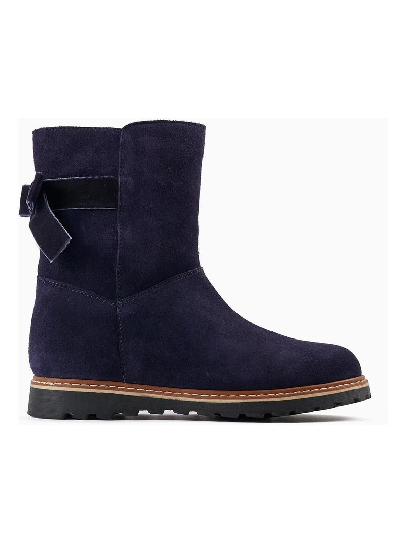 Bottes en daim avec lacets pour fille   LITERATURE CLUB Bleu foncé - Kiabi