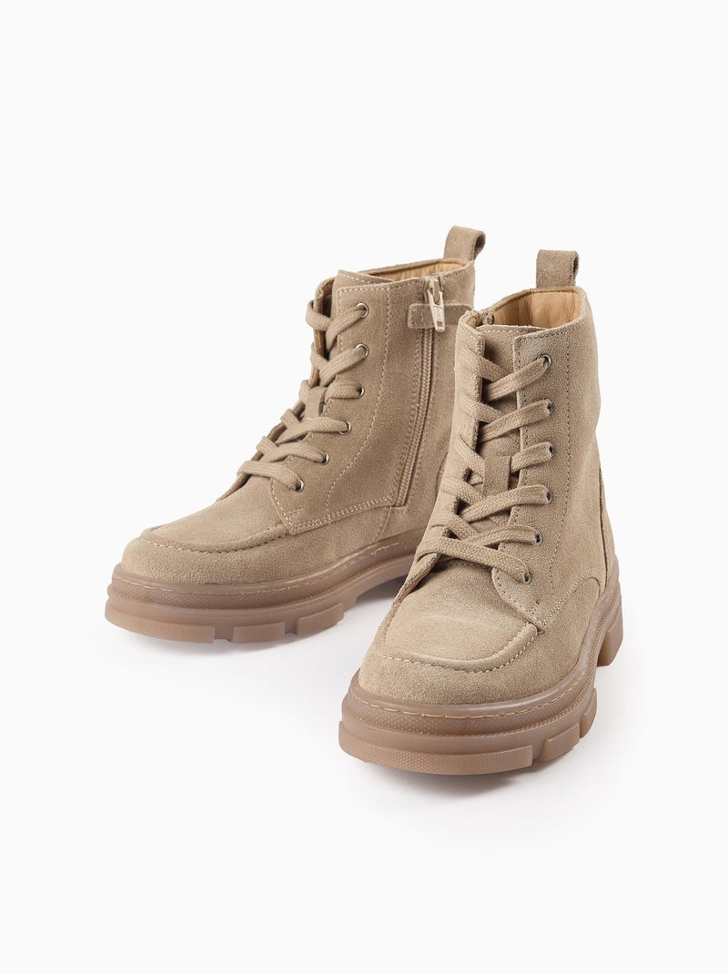 Bottes en Daim Beige clair - Kiabi