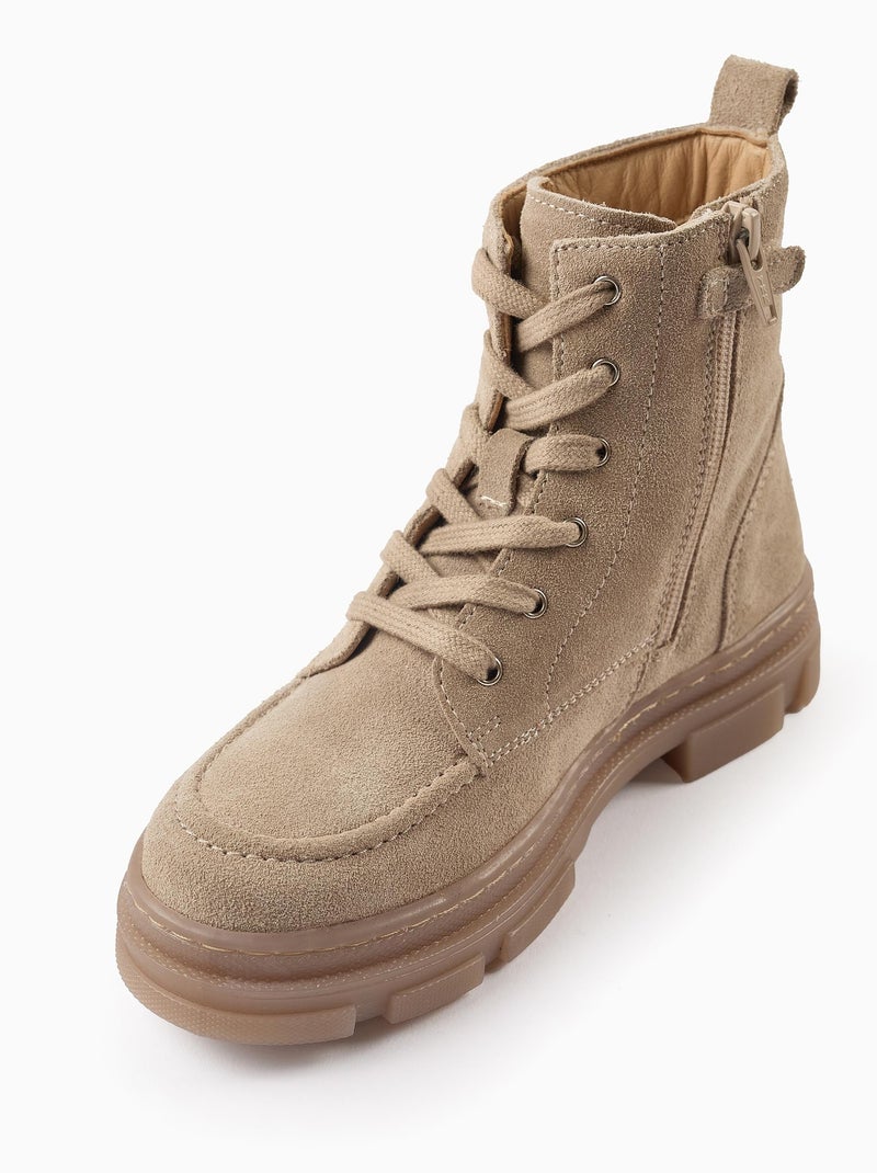 Bottes en Daim Beige clair - Kiabi