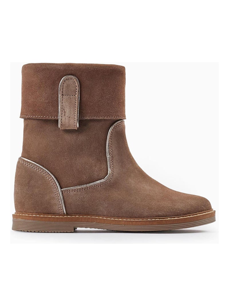 Bottes en daim pour Fille   ACE CLUBS Beige foncé - Kiabi