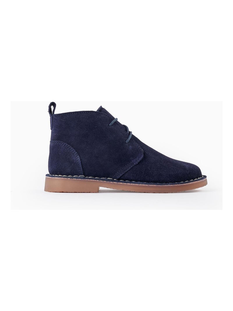 Bottes en daim pour garçon   ROYALS OFF DUTY Bleu foncé - Kiabi