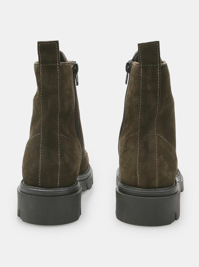Bottes en daim Vert - Kiabi