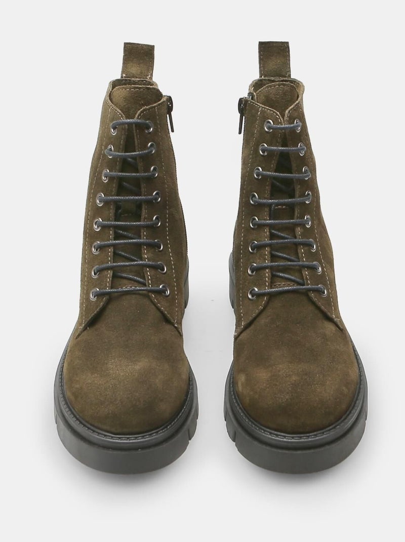 Bottes en daim Vert - Kiabi