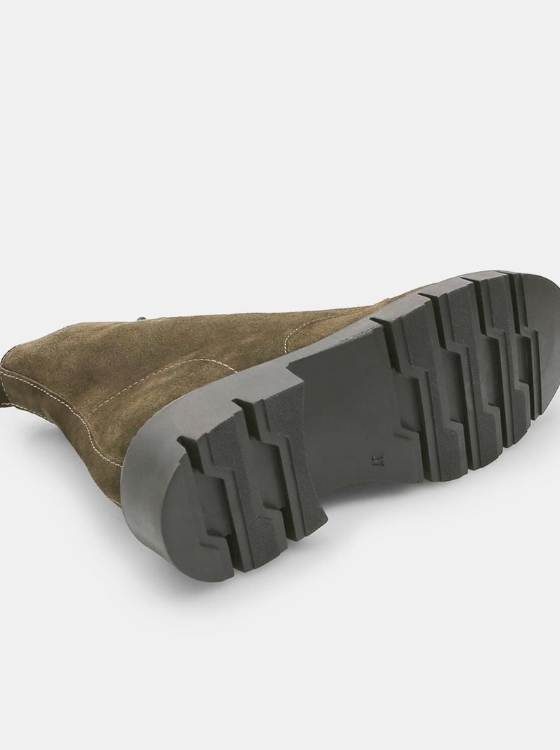 Bottes en daim Vert - Kiabi