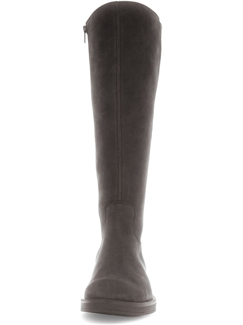 Bottes  en Nubuck Gris Gris - Kiabi