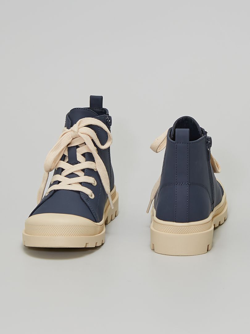 bottines velours bleu