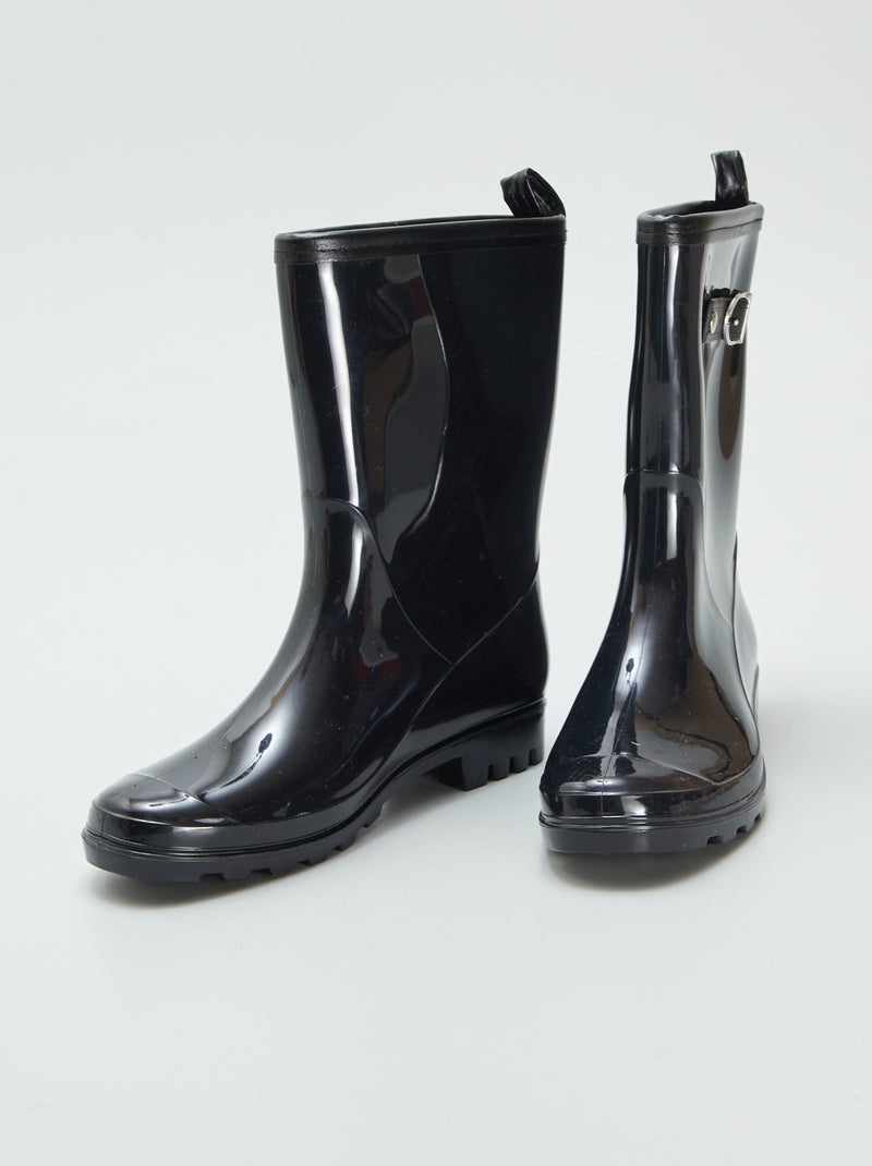 Bottes en simili Noir - Kiabi