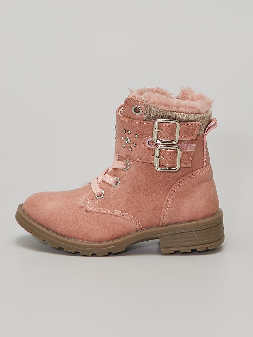 bottine rose femme