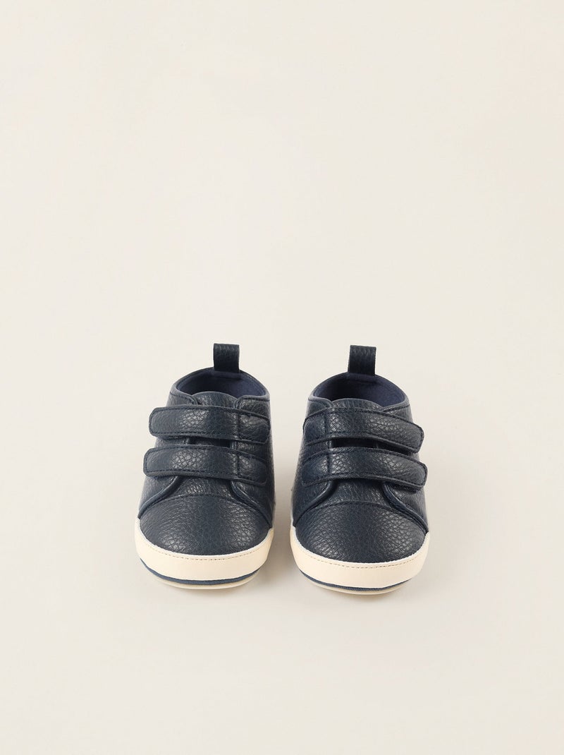 Bottes en Similicuir Bleu foncé - Kiabi