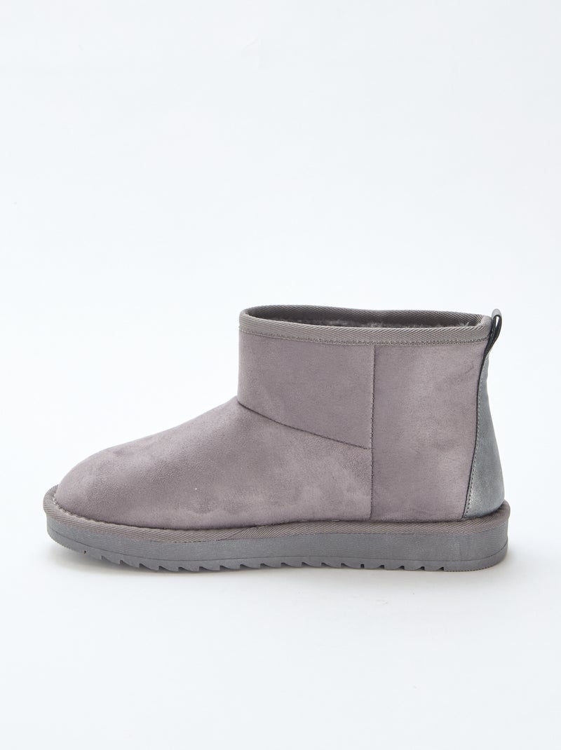 Bottes en suédine Gris - Kiabi