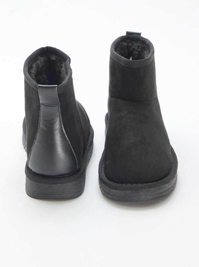 Bottes en suédine Noir - Kiabi