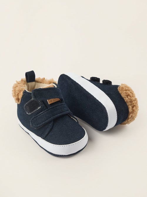 Bottes en Velours Côtelé avec Bride à Scratch - Kiabi