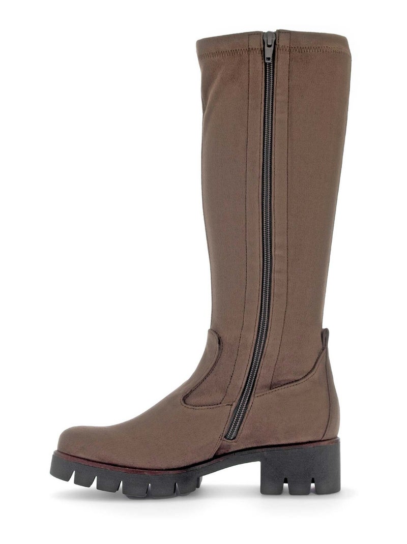 Bottes  en velours Gabor Marron - Kiabi