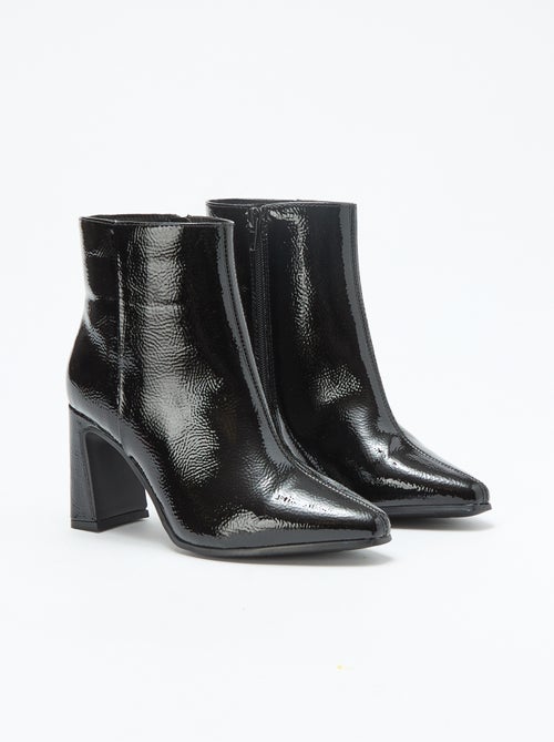 Bottes en vernie uni - Kiabi