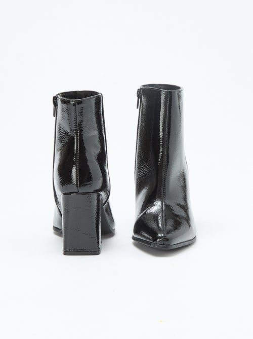 Bottes en vernie uni - Kiabi