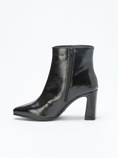 Bottes en vernie uni - Kiabi