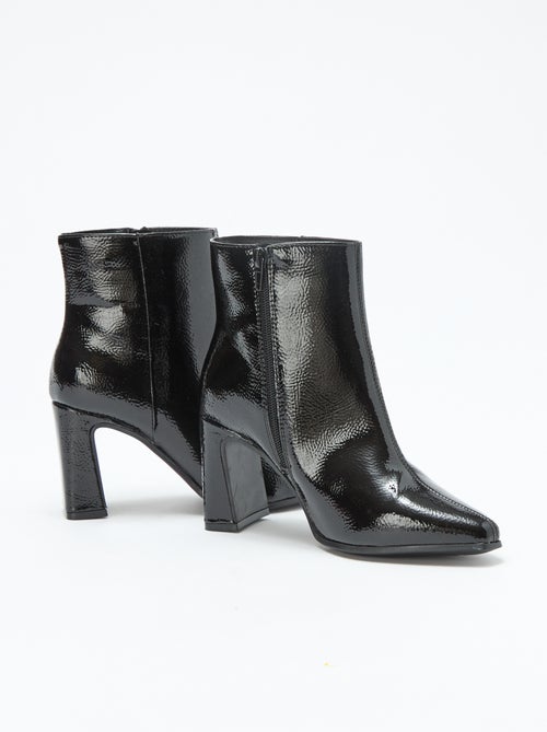 Bottes en vernie uni - Kiabi