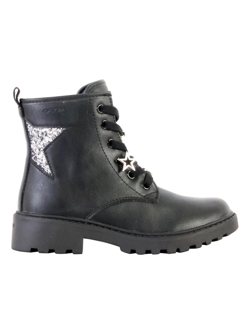 Bottes Enfant à Lacets Geox Casey Noir - Kiabi