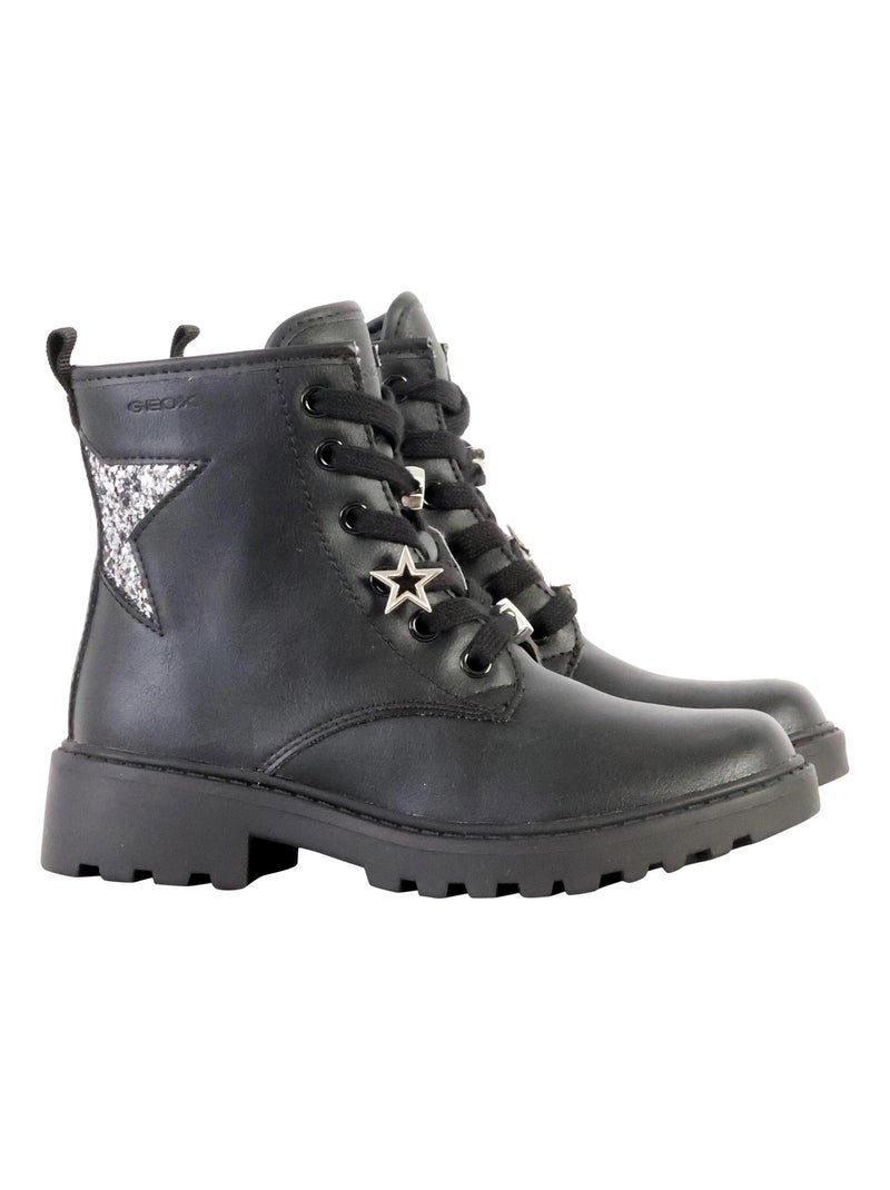 Bottes Enfant à Lacets Geox Casey Noir - Kiabi
