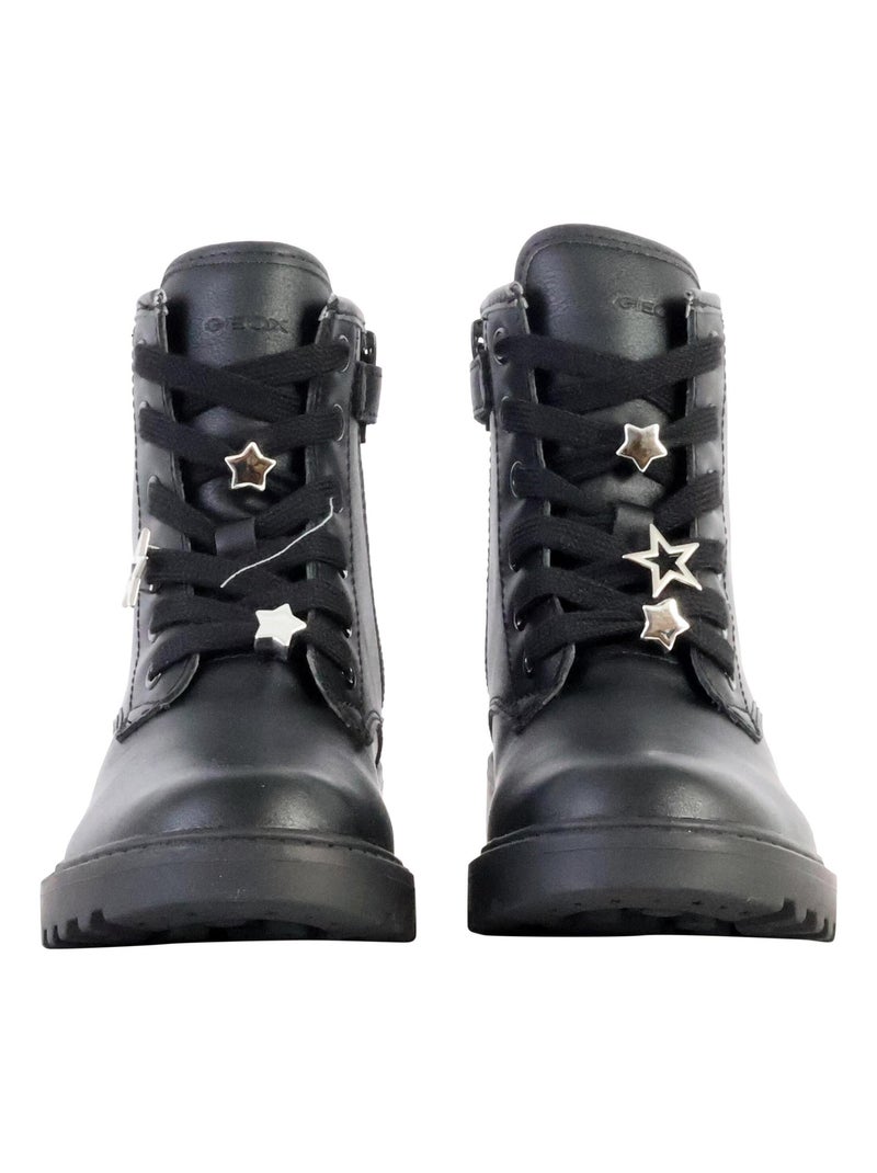 Bottes Enfant à Lacets Geox Casey Noir - Kiabi