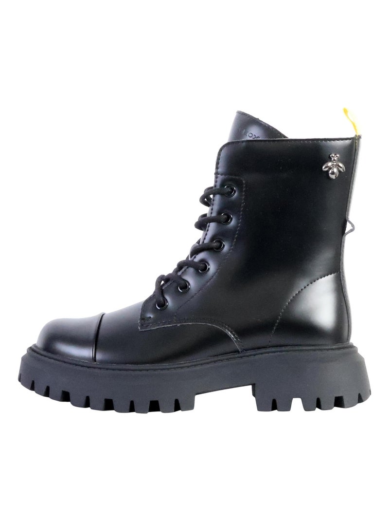 Bottes Enfant à Lacets Geox Maquinnens Noir - Kiabi