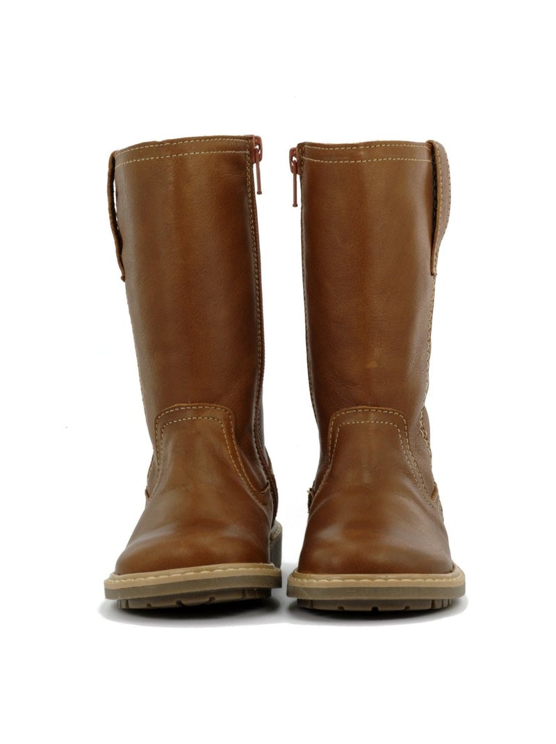 Bottes Enfant En Cuir - Boni Nicolas Marron - Kiabi