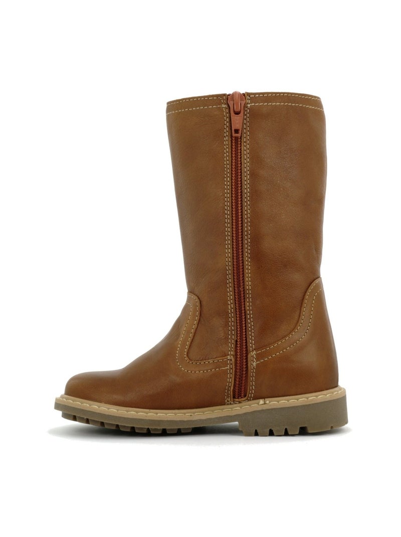 Bottes Enfant En Cuir - Boni Nicolas Marron - Kiabi