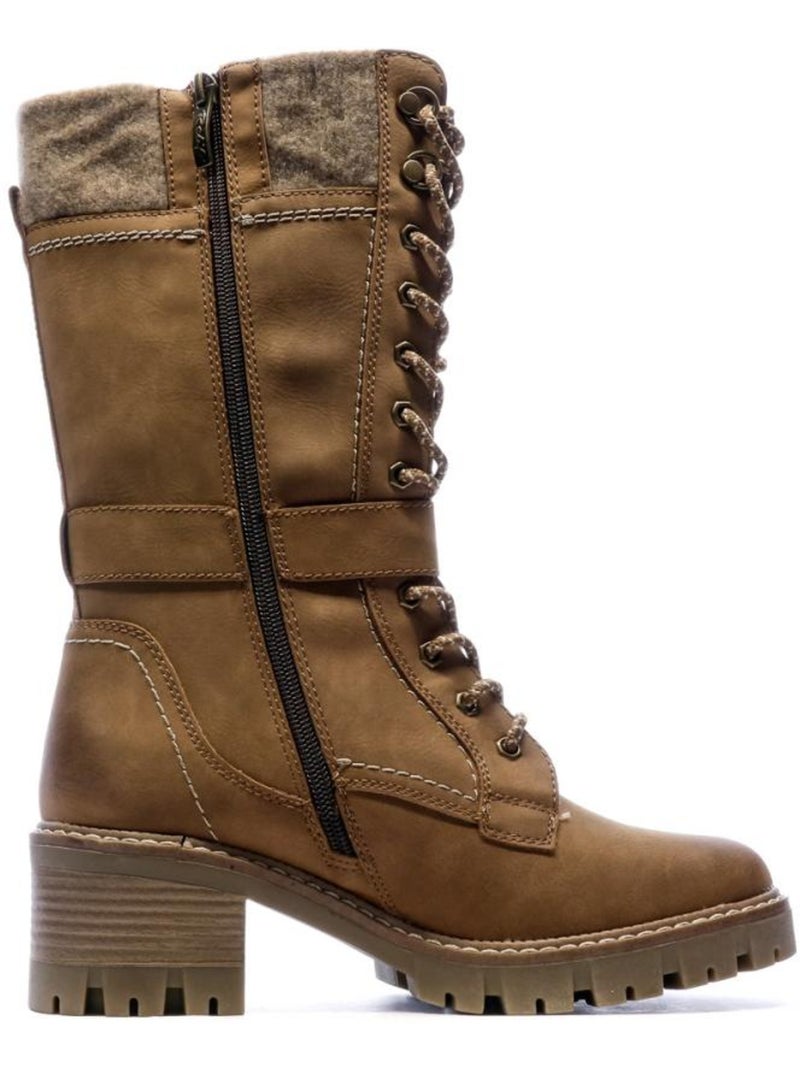 Bottes femme relife Marron cappuccino - Kiabi